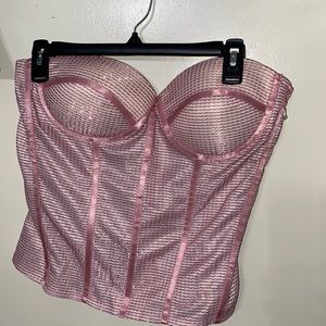 Pink Glitter Bustier